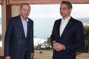 Cumhurbaşkanı Erdoğan, Vahdettin Köşkü'nde Yunanistan Başbakanı Miçotakis'i kabul etti
